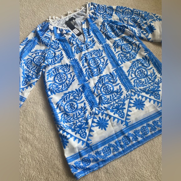 Vici Blue and White Embroidered Dress NWT - Picture 4 of 7